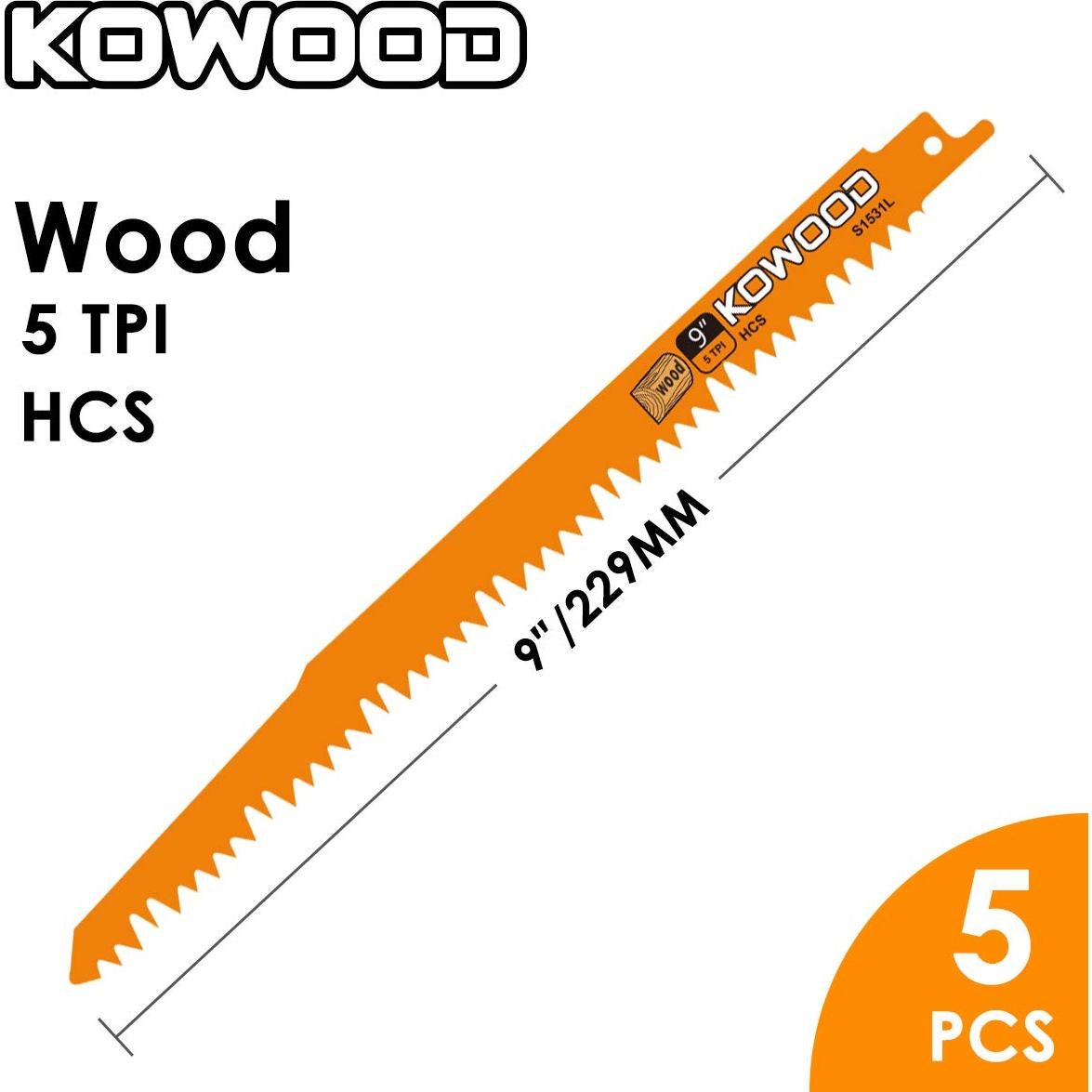 Hojas de sierra de poda KOWOOD 22,86 cm para sierras recíprocas