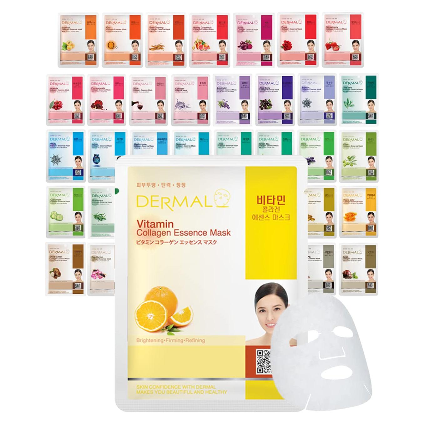 DERMAL 39 Máscaras Faciales Hidratantes para Piel Sensible