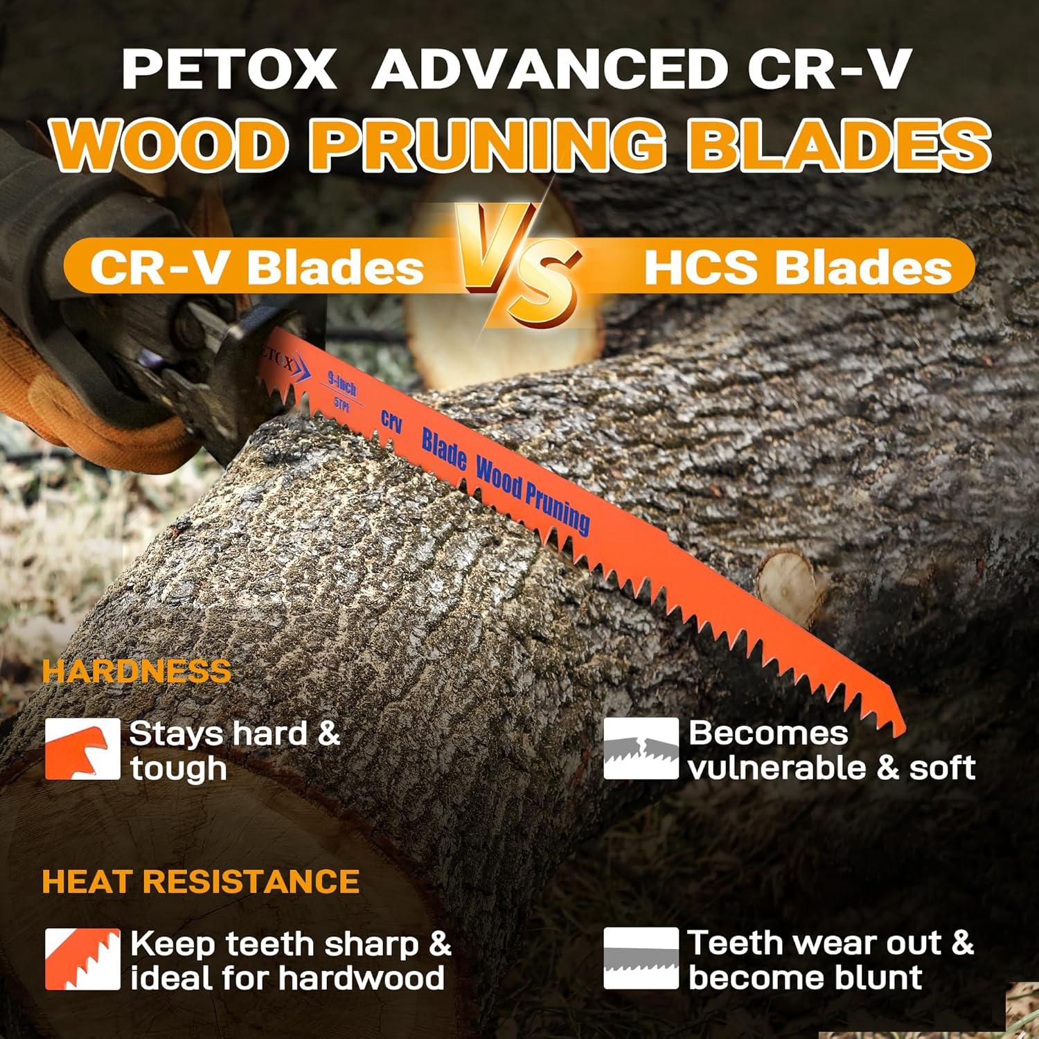 Juego de 14 Hojas de Sierra Recíproca PETOX 15.24cm 22.86cm