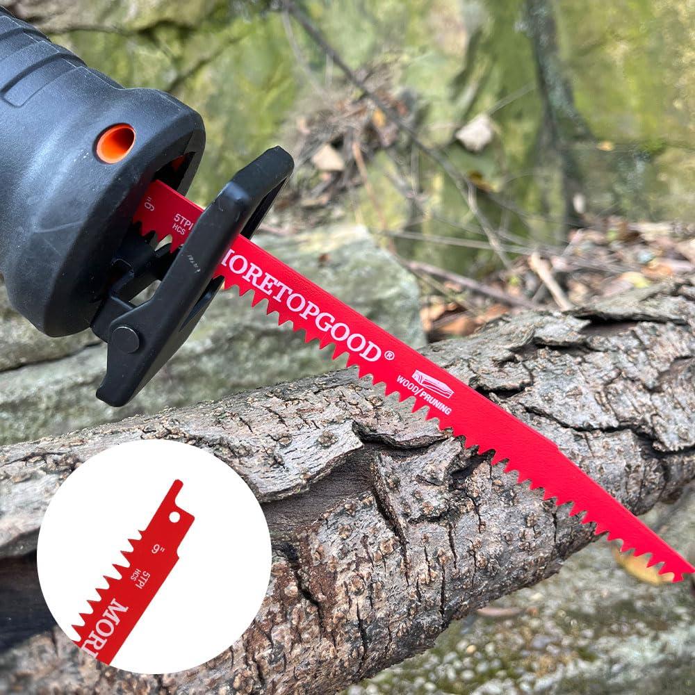 Hojas de sierra recíproca MORETOPGOOD 15,24 cm para poda (5 piezas)