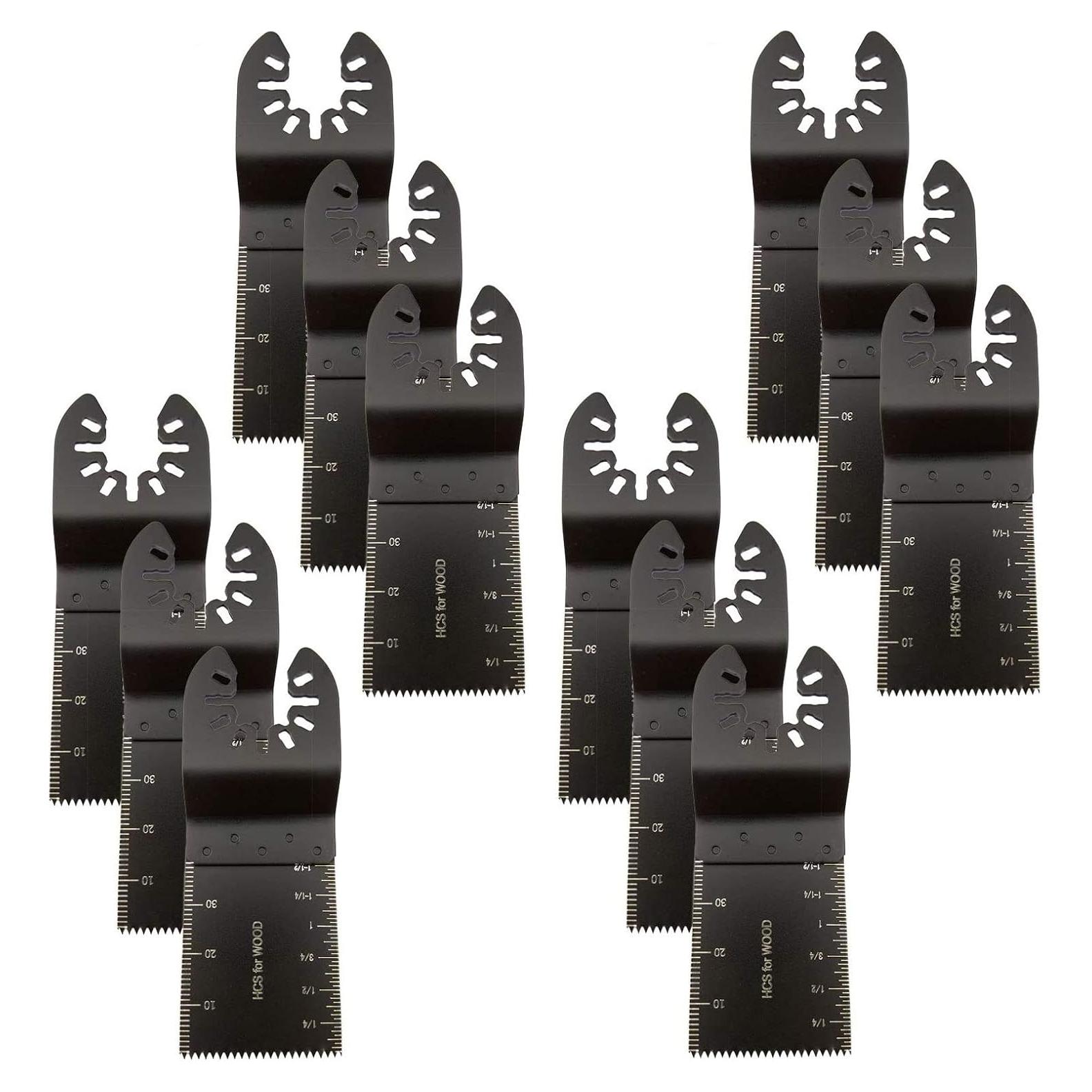 Juego de 12 Hojas de Sierra Oscilante TuhooMall 34mm Madera