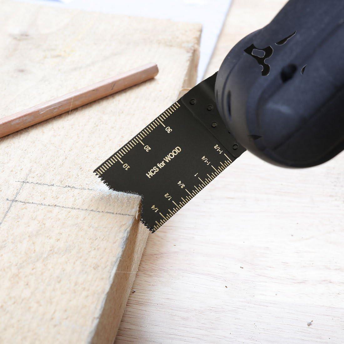 Juego de 12 Hojas de Sierra Oscilante TuhooMall 34mm Madera