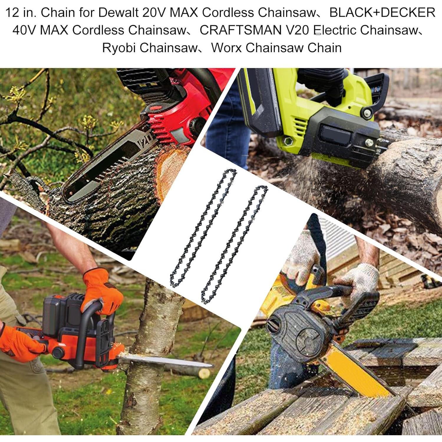 Cadena de Motosierra 30 cm Black+Decker LCS1240 LCS1240B 2 Pcs