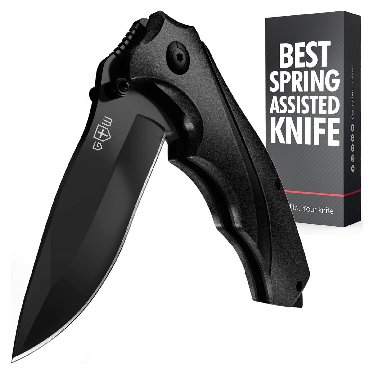 Cuchillo Táctico Plegable Grand Way 20.5 cm con Clip y Rompedor