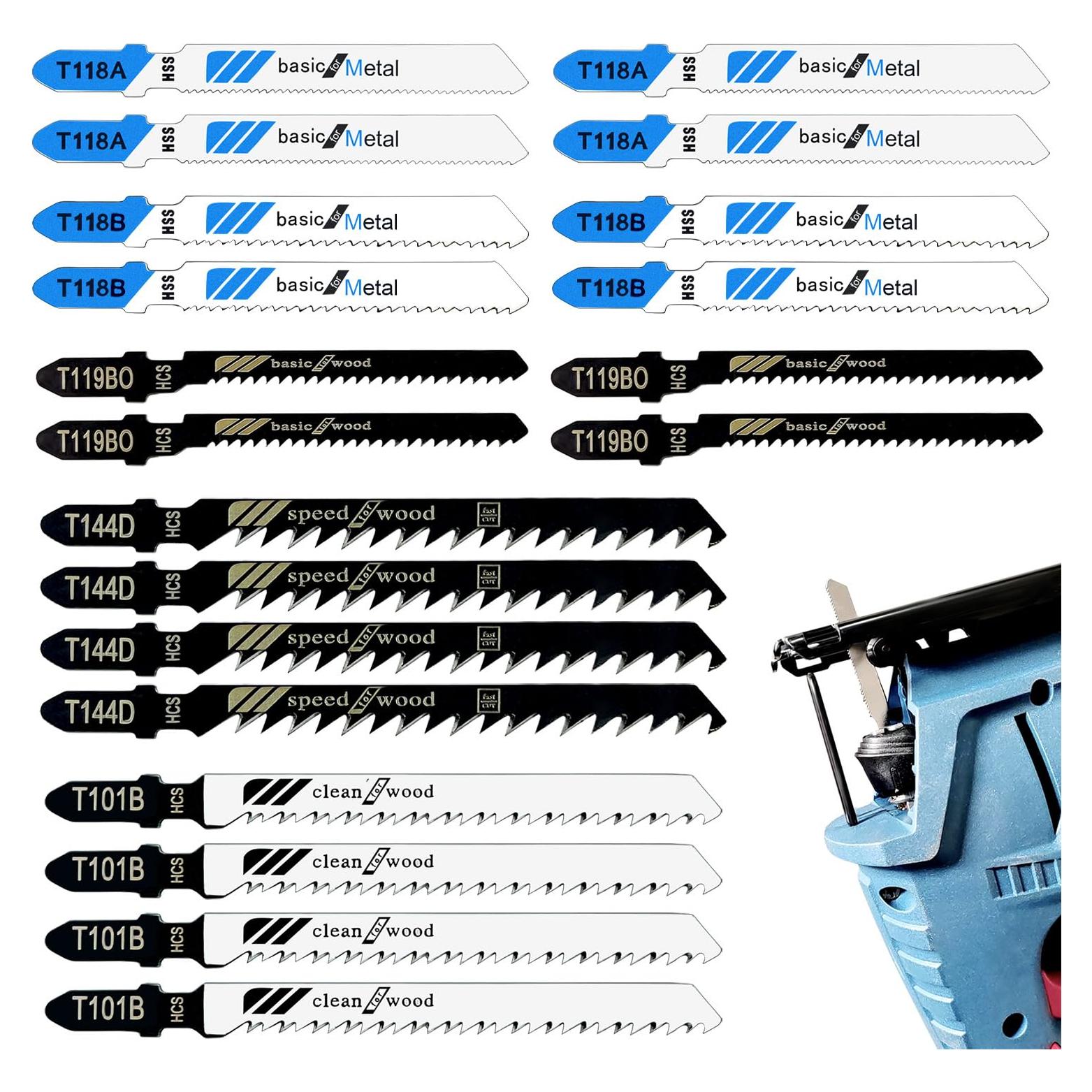 Juego de 20 Cuchillas de Sierra de Calar Triwenve HCS/HSS