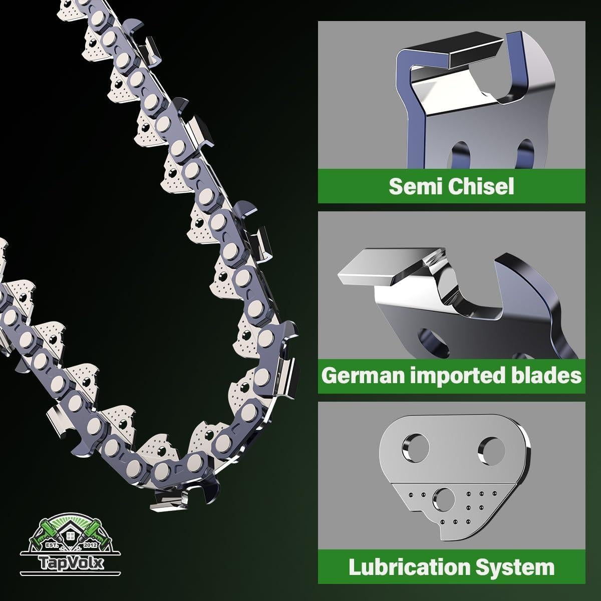 Cadena de Motosierra TapVolx 40 cm 4-Pack Alta Resistencia