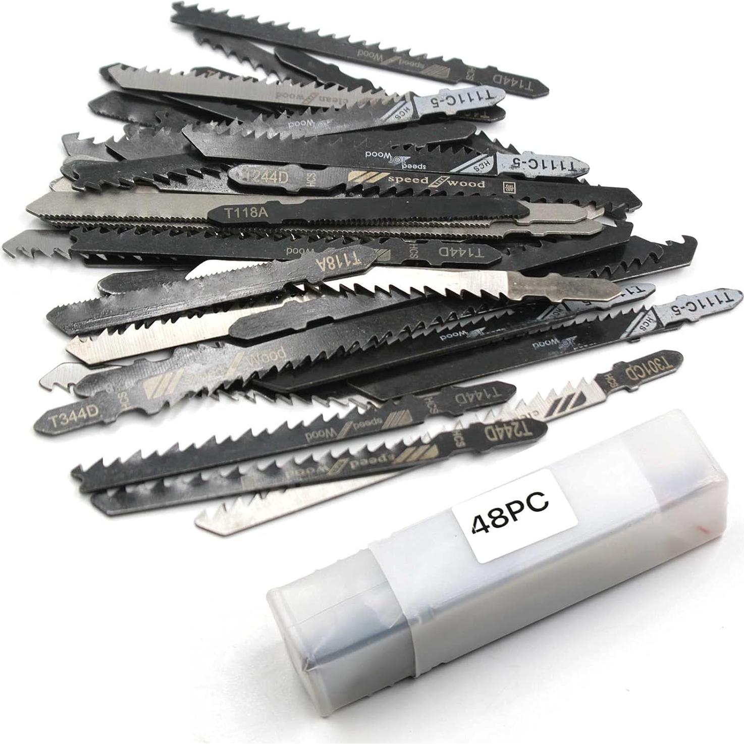 48 Cuchillas de Rompecabezas HCS/HSS Multiusos para Madera y Metal