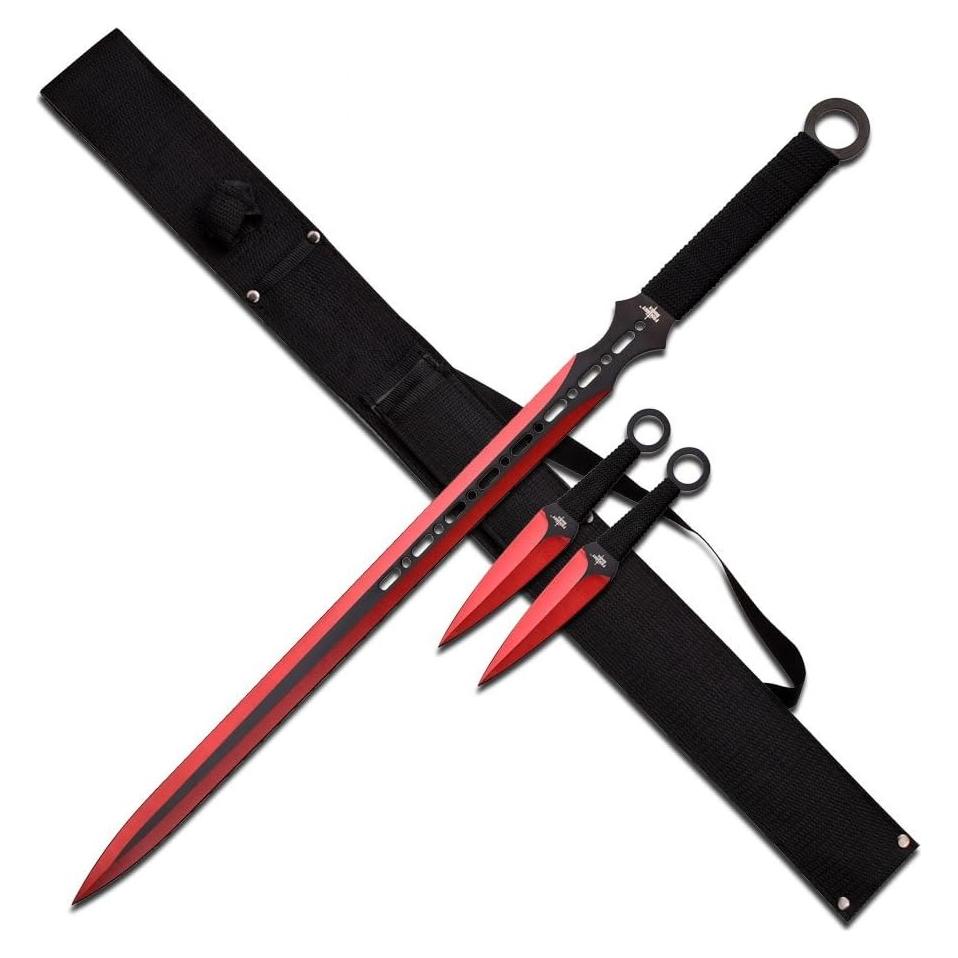Espada Ninja Táctica Snake Eye 53.34 cm + Kunai + Funda