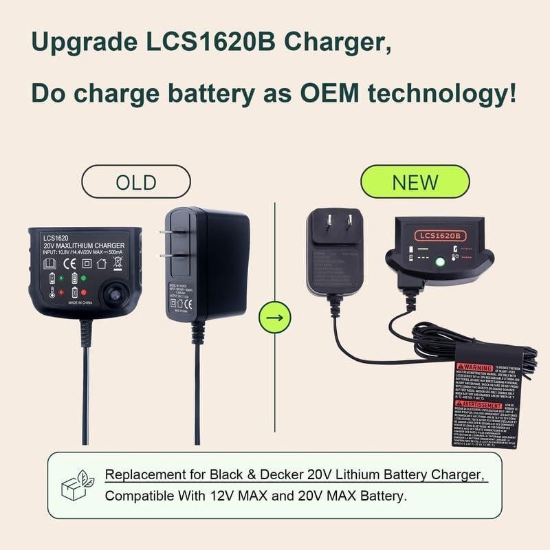 Cargador de Batería Biswaye LCS1620B 20V Max Black & Decker