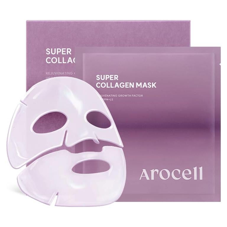 Mascarilla Facial AROCELL Super Collagen 4 Piezas Hidratante