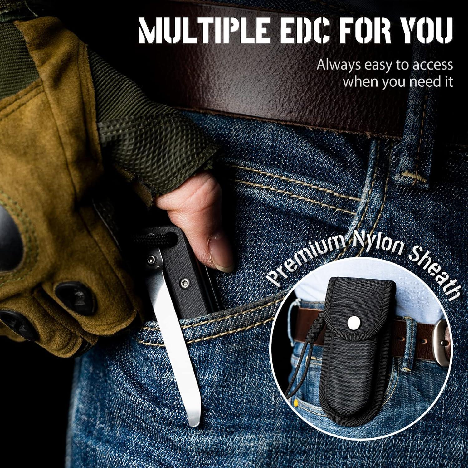 Navaja de bolsillo NedFoss BEAST, acero D2 10.16 cm, G10