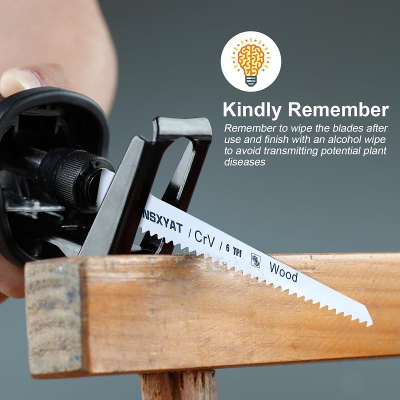 Juego de 8 Cuchillas de Sierra Recíproca RNSXYAT para Madera y Metal