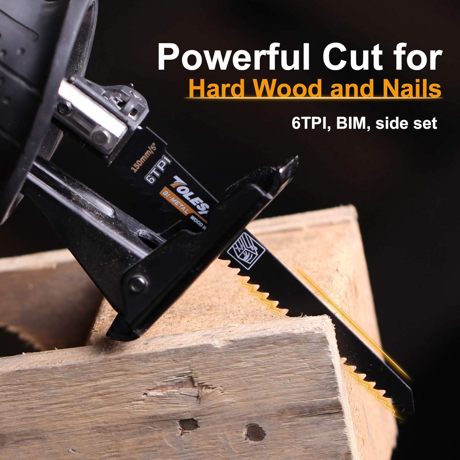 TOLESA Juego de 10 Hojas de Sierra de Vaivén 15,24 cm