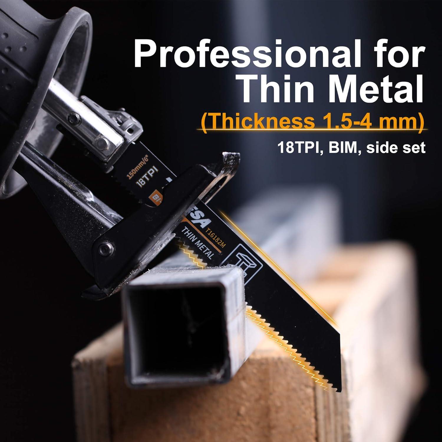 TOLESA Juego de 10 Hojas de Sierra de Vaivén 15,24 cm