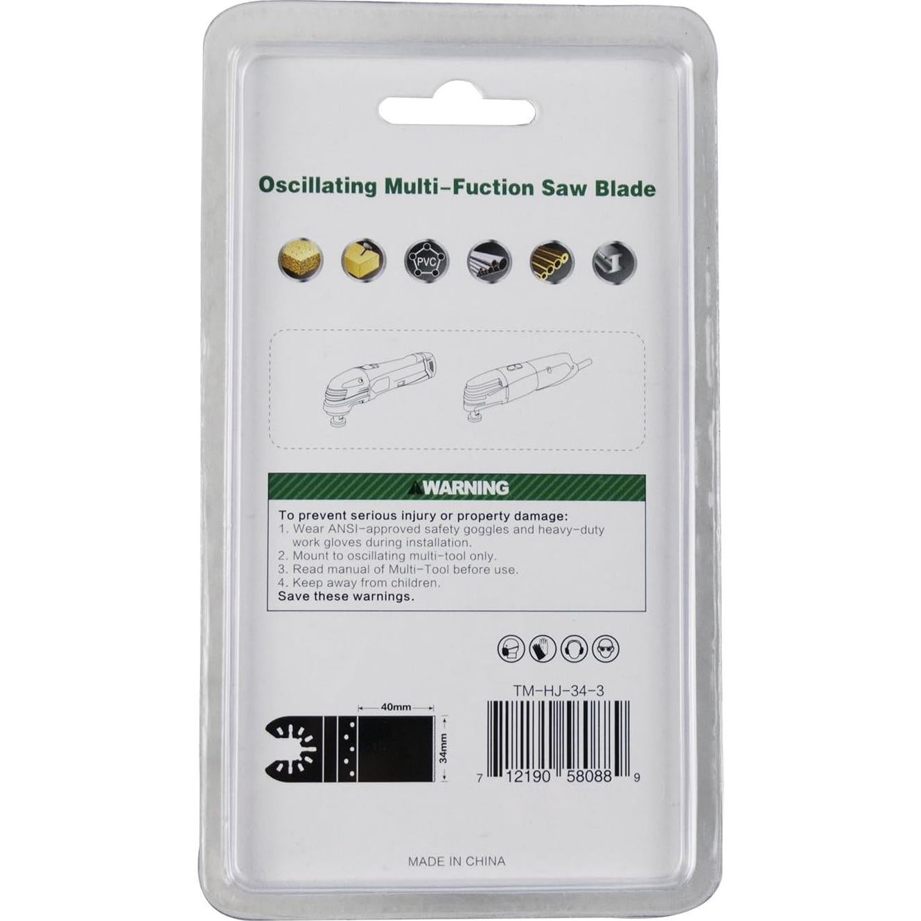 3 Hojas de Sierra Oscilante TOMAX Carburo 34mm