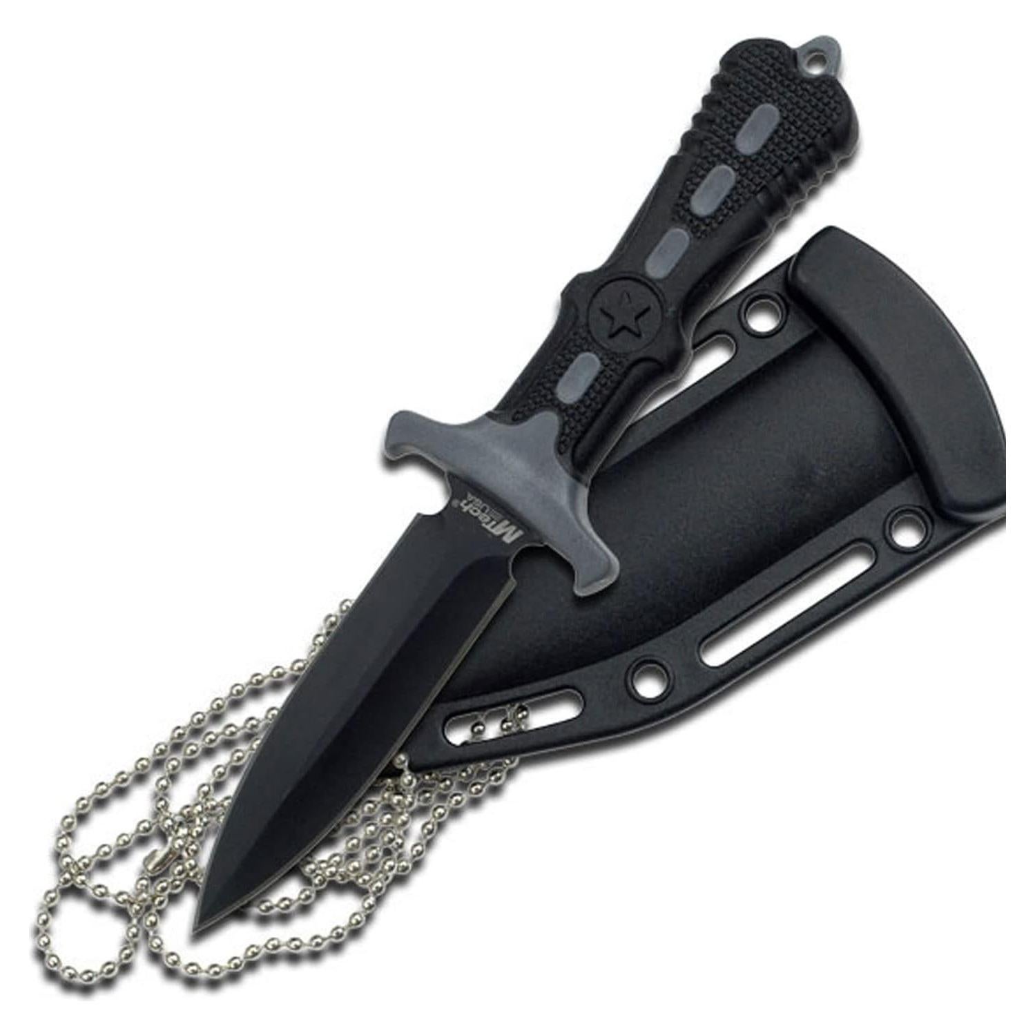 Cuchillo de Cuello MTech USA MT-20-14GY - Hoja Negra 16.5 cm