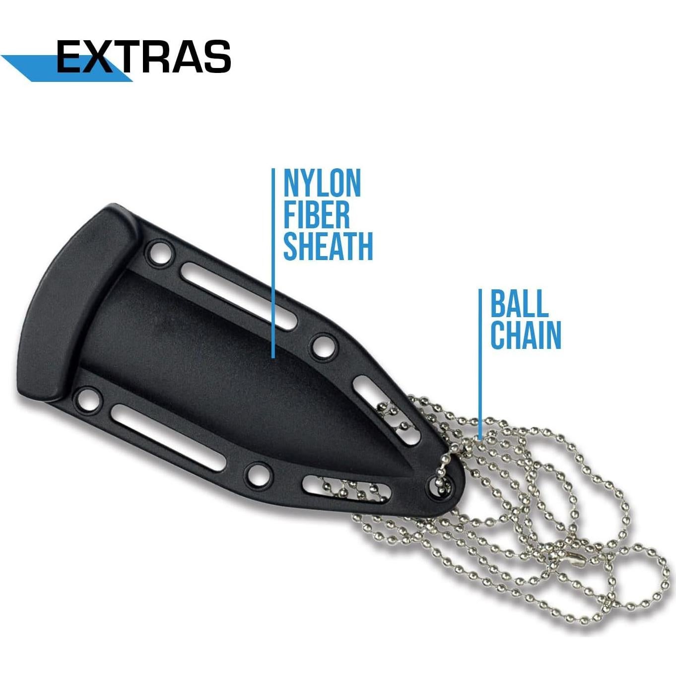 Cuchillo de Cuello MTech USA MT-20-14GY - Hoja Negra 16.5 cm