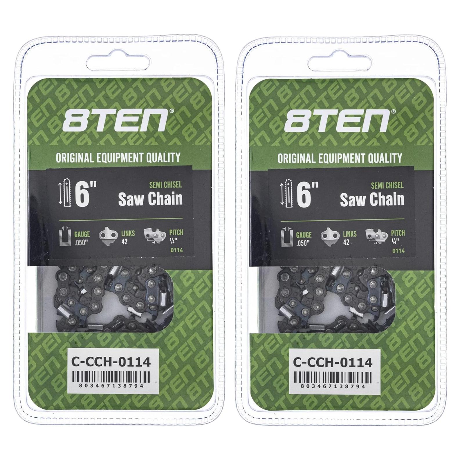 Cadena de Motosierra 8TEN 15.24 cm .050 1/4 42 DL