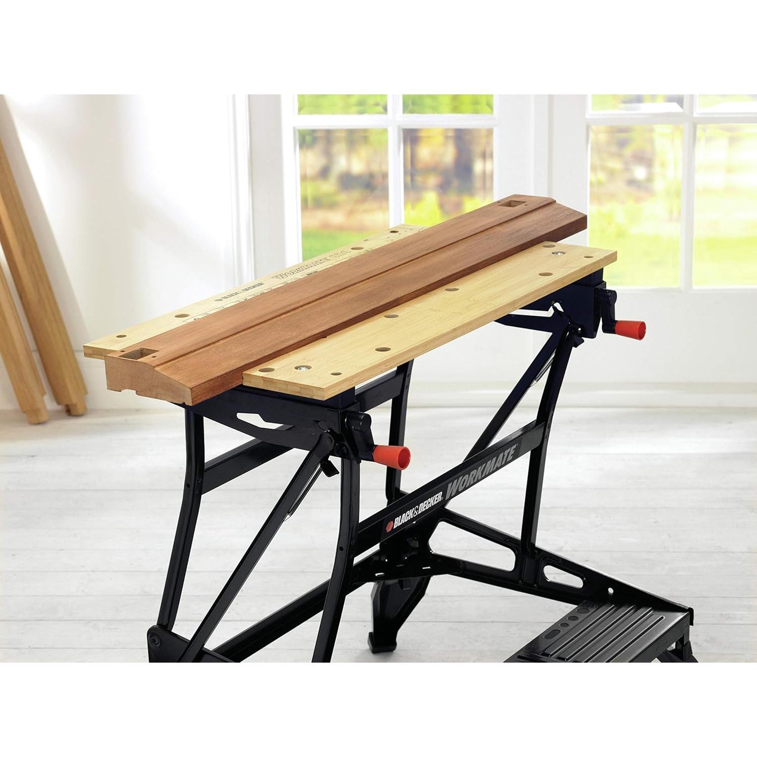 Tough Work Bench Saw Horse, Dual Height Heavy Duty Steel Frame, WM626-XJ