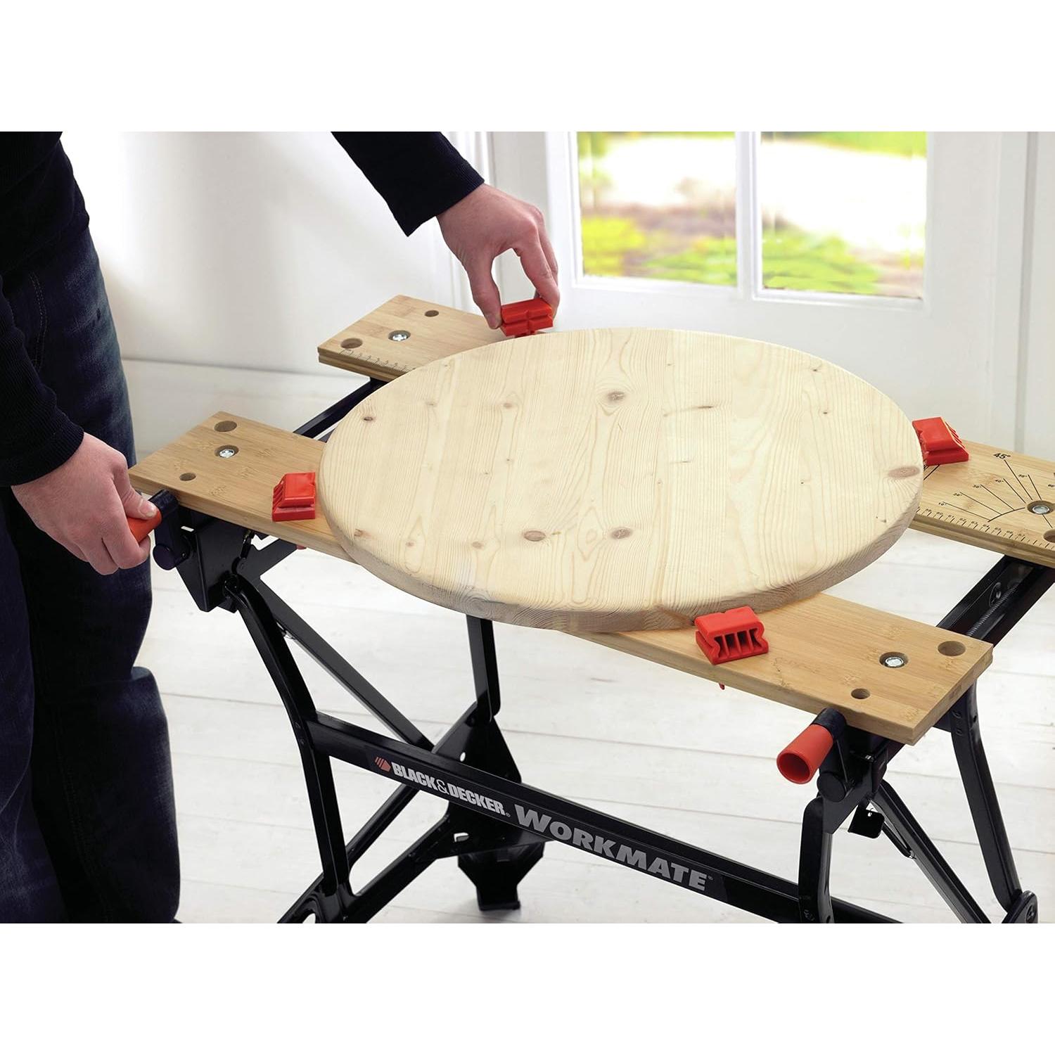 Tough Work Bench Saw Horse, Dual Height Heavy Duty Steel Frame, WM626-XJ