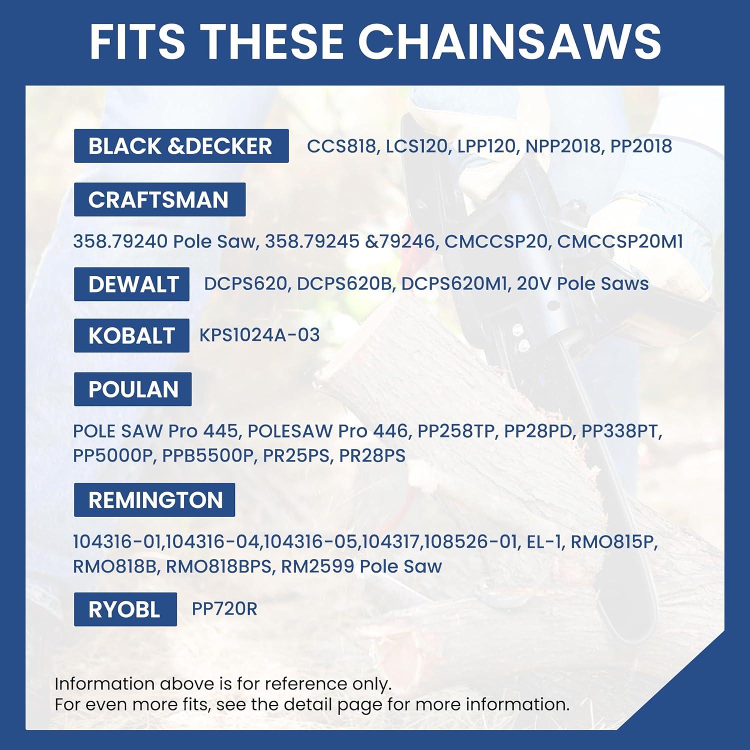 Paquete de 2 cadenas de sierra R34 20 cm 34 eslabones