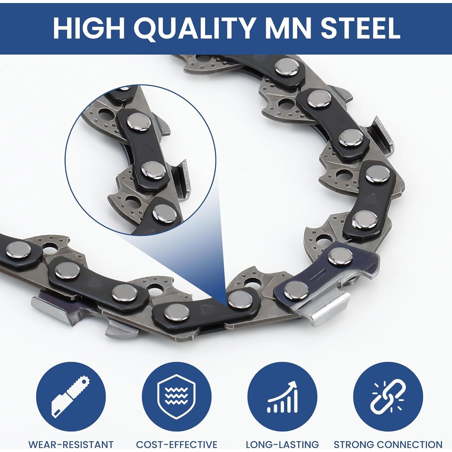 Paquete de 2 cadenas de sierra R34 20 cm 34 eslabones