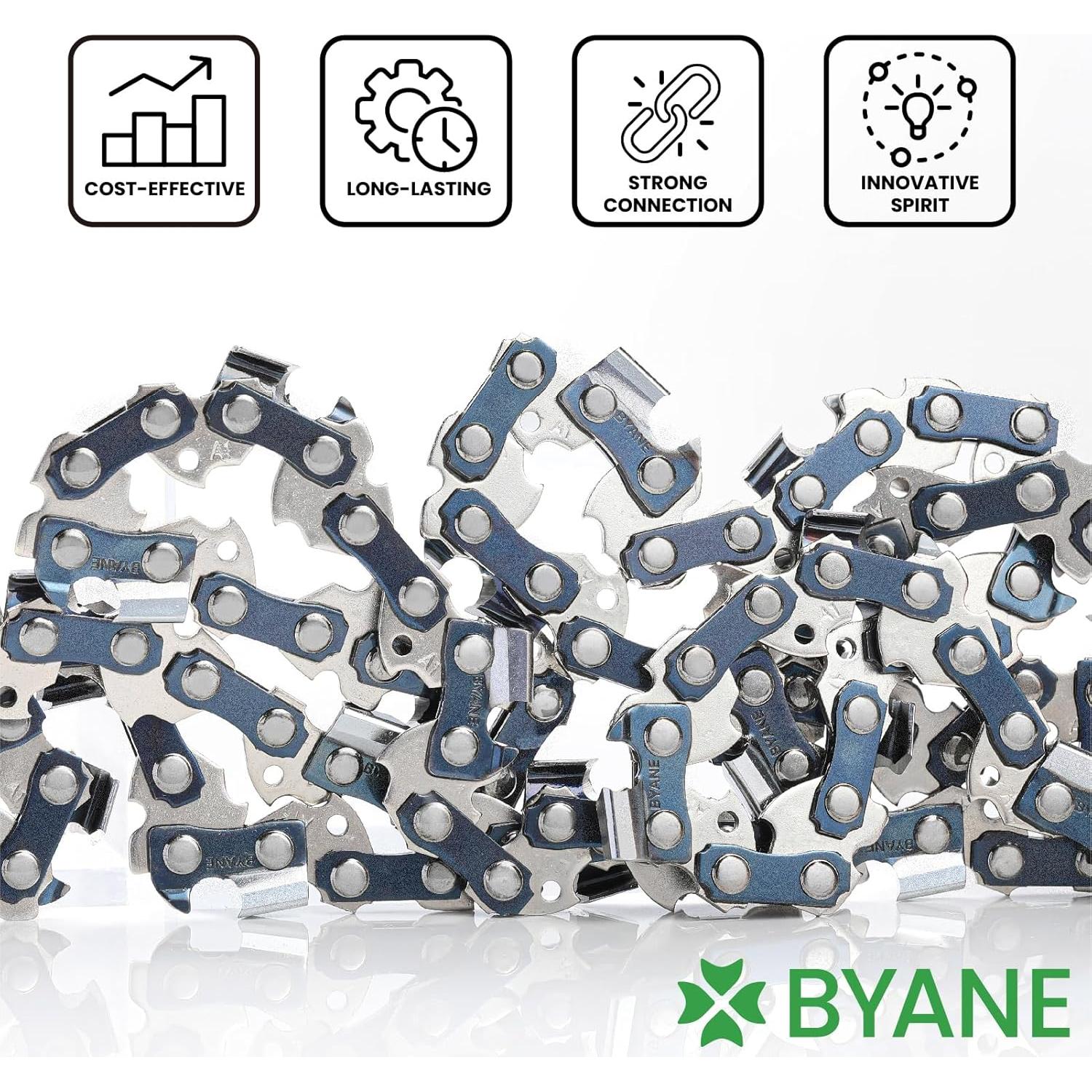 Cadena de Motosierra BYANE 25.4 cm 3/8 LP Pitch 40 Enlaces