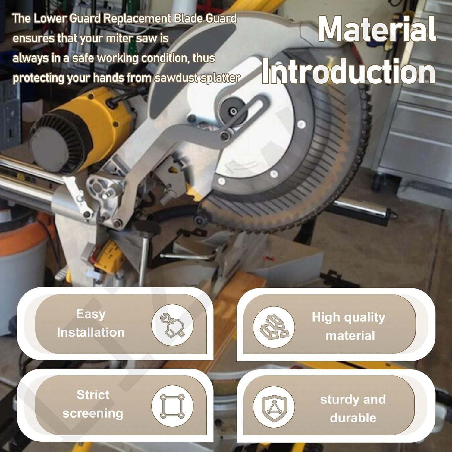 N027988 Lower Guard for DEWALT DHS716 DWS782 DHS790 DWS779 DWS780, Miter Saw Lower Guard Assy, Fits Various BLACK AND DECKER Models