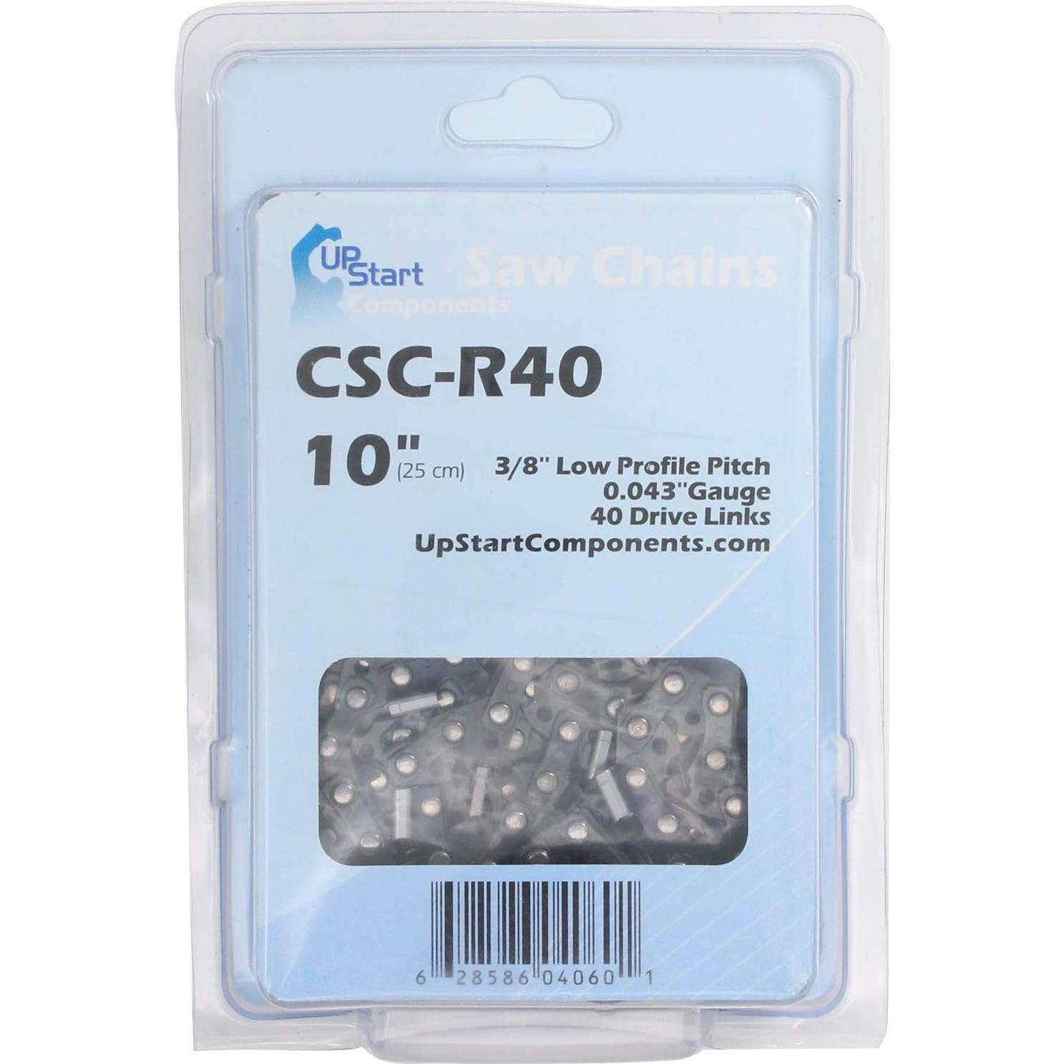 Paquete de 3 Cadenas de Motosierra 25 cm UpStart para Black & Decker LCS1020B