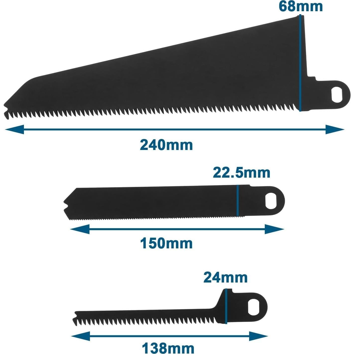 Juego de 3 Hojas de Sierra Recíproca ECSiNG para Black & Decker