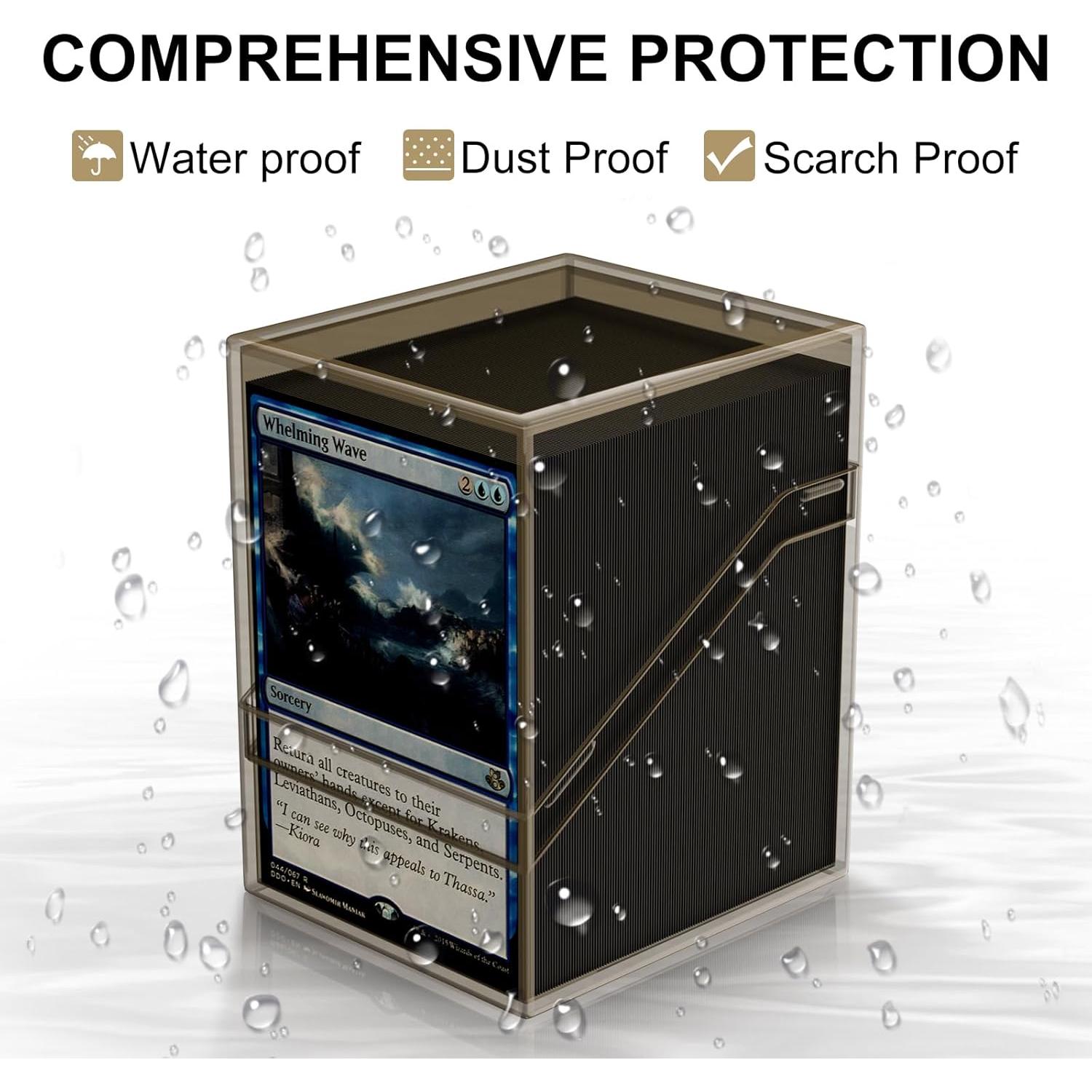 Caja de Barajas Mlikero 6 Piezas Acrílico Negro para 100 Cartas