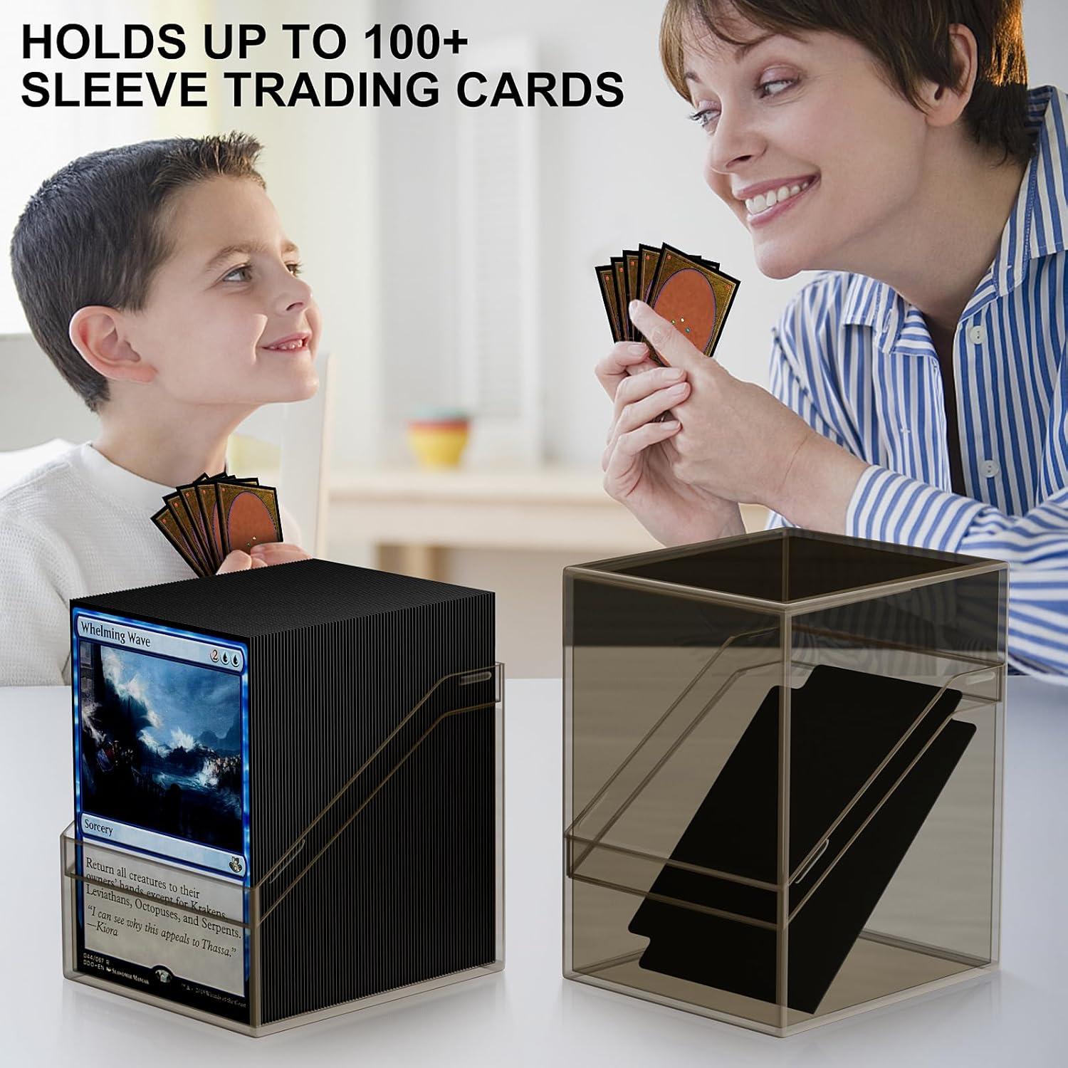 Caja de Barajas Mlikero 6 Piezas Acrílico Negro para 100 Cartas