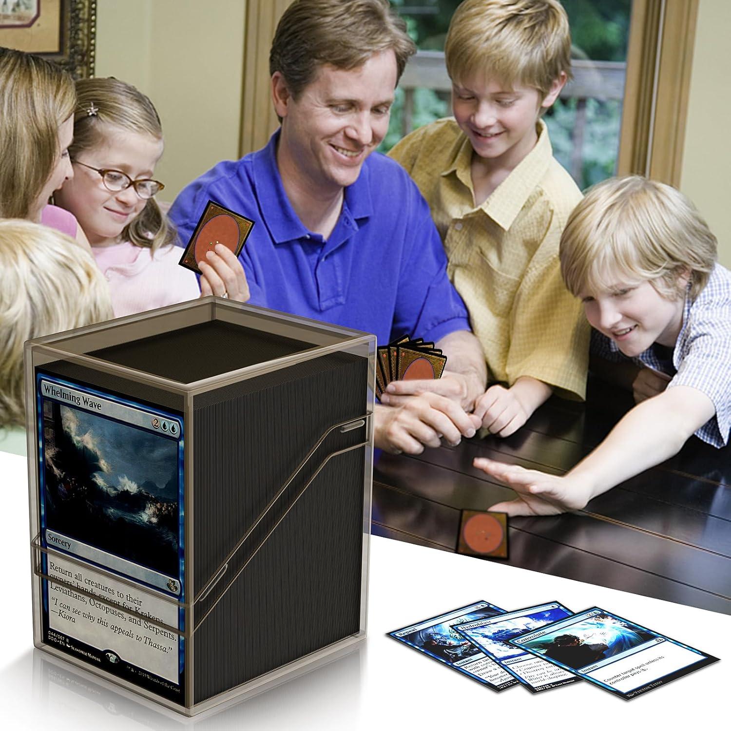 Caja de Barajas Mlikero 6 Piezas Acrílico Negro para 100 Cartas