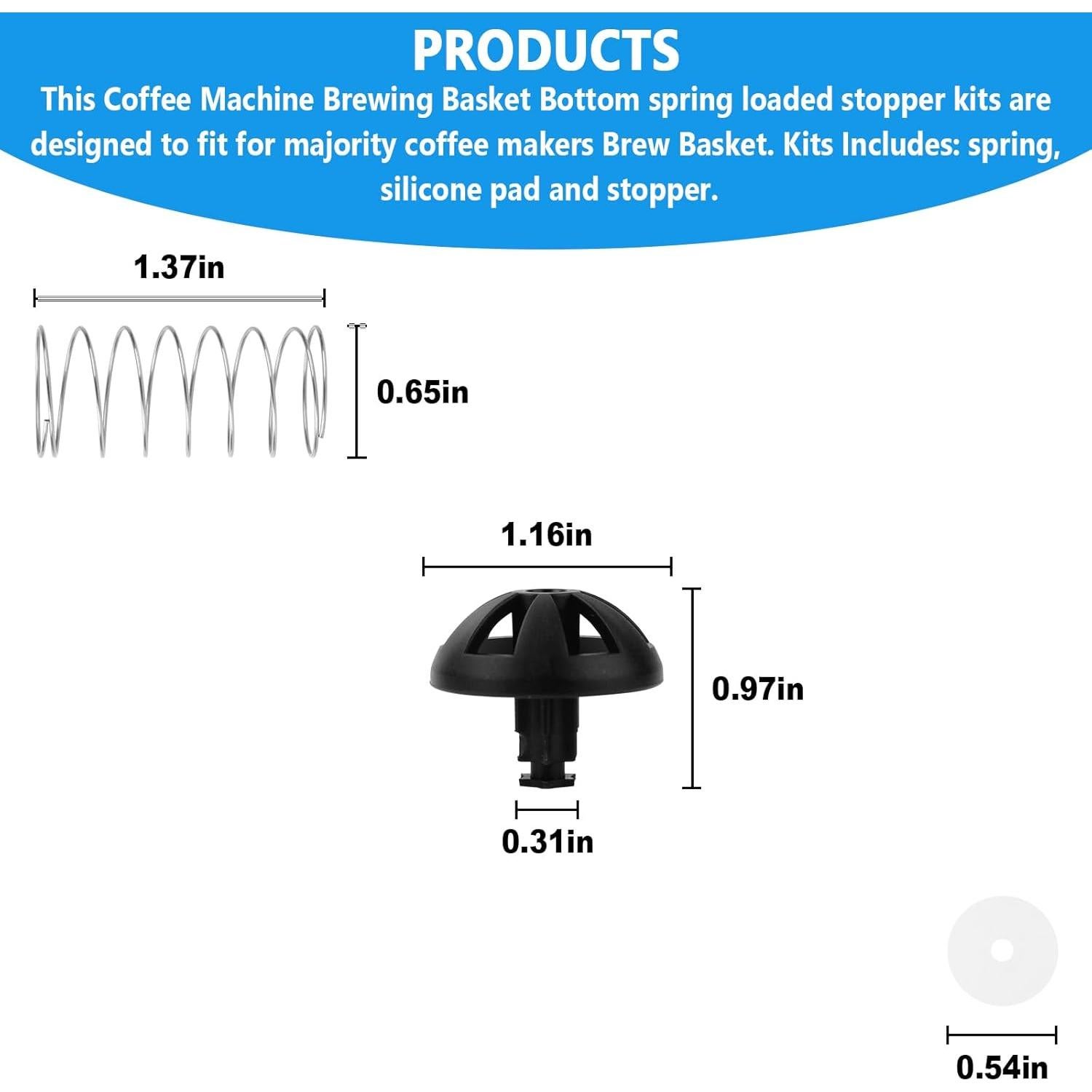 Kits de tapones de resorte GEAIN para cafetera 4-12 tazas