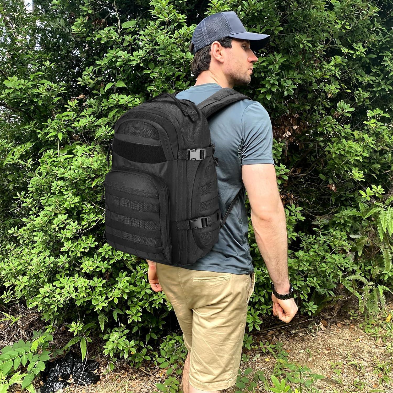 CamGo Mochila Táctica MOLLE 25L Negra para Senderismo