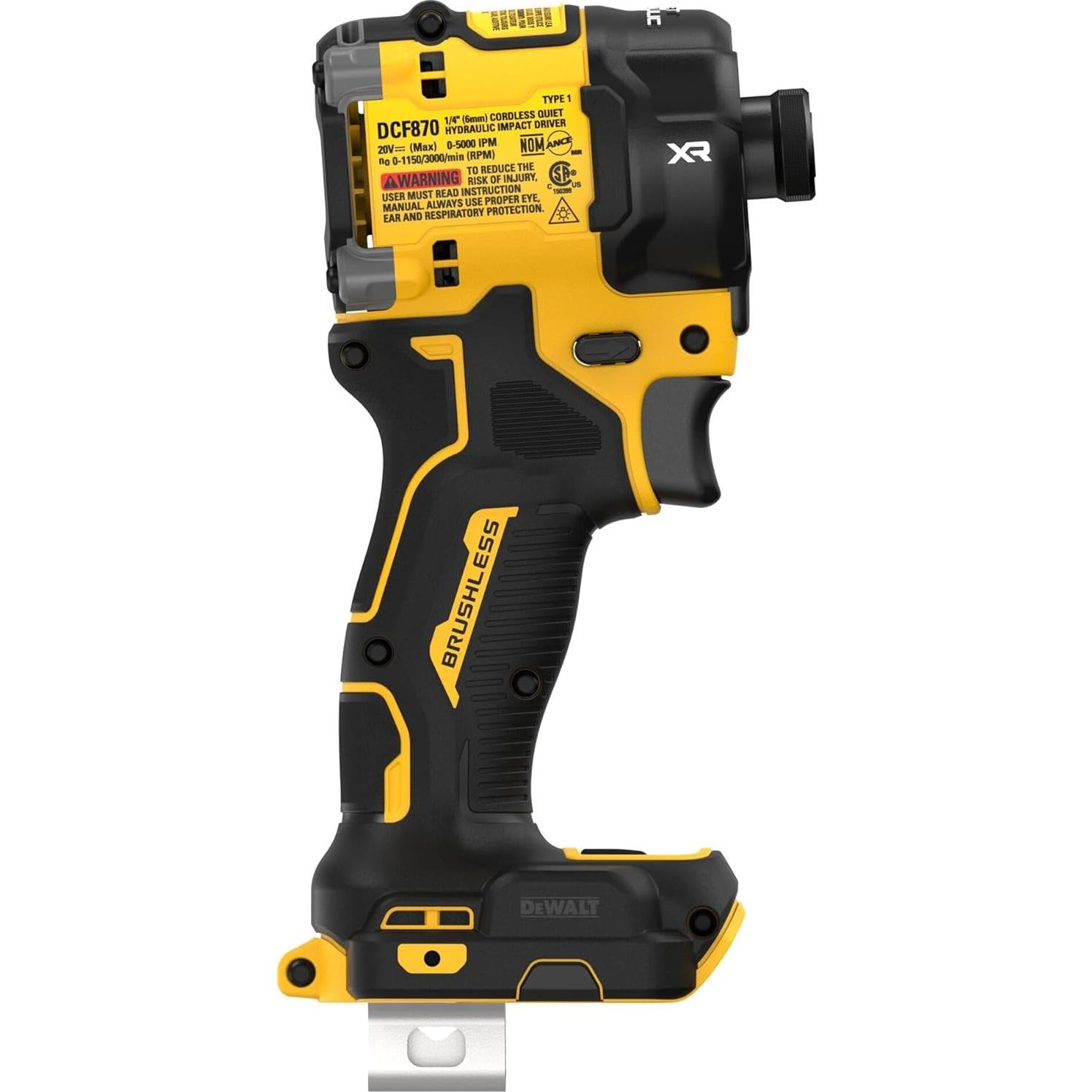 Destornillador de Impacto Hidráulico DEWALT 20V 1/4" Silencioso