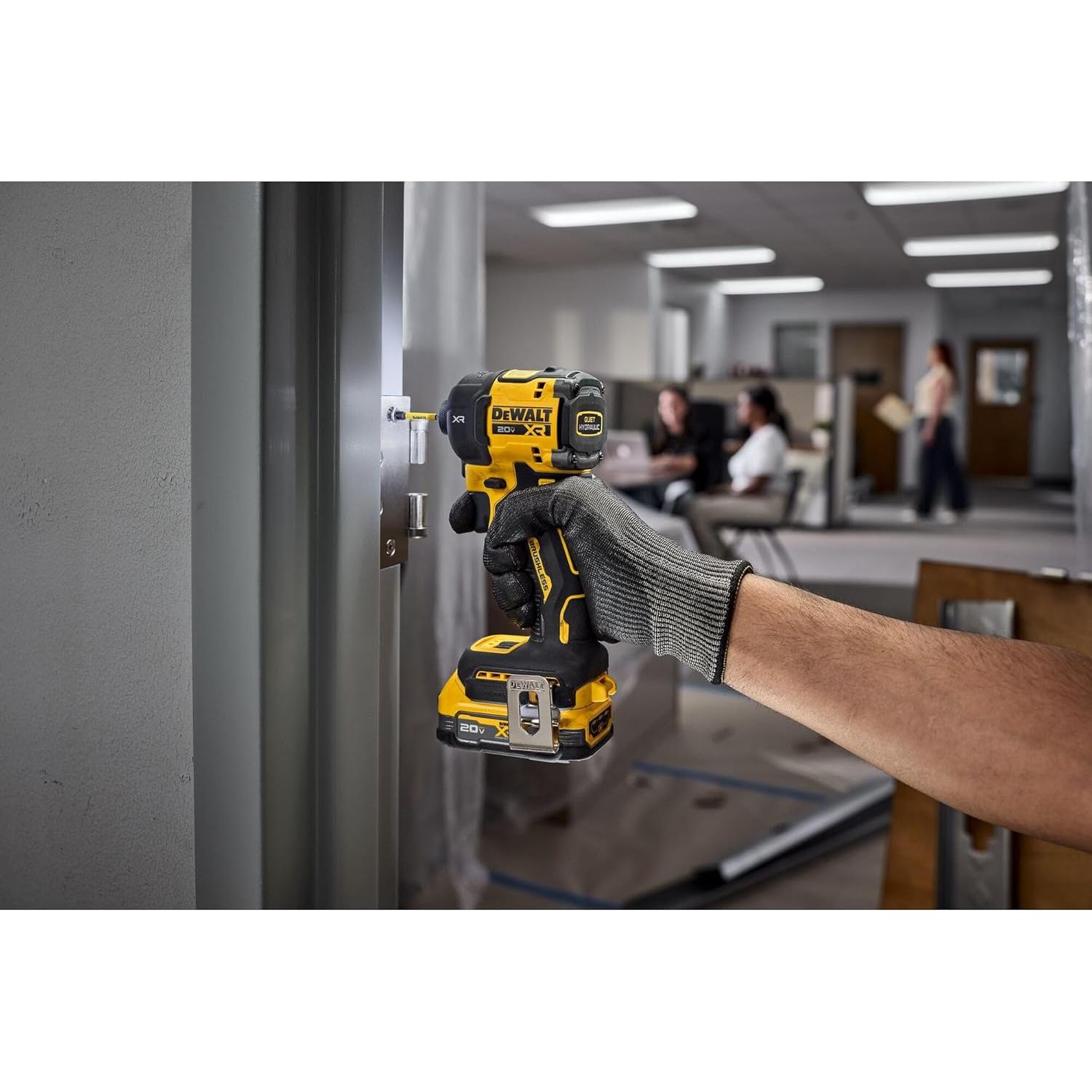 Destornillador de Impacto Hidráulico DEWALT 20V 1/4" Silencioso