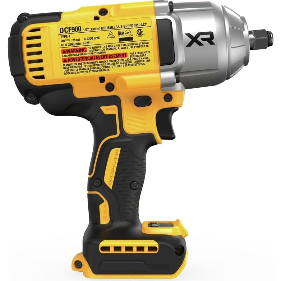 Llave de Impacto Inalámbrica DEWALT 20V MAX 1/2" 1396,7 Nm