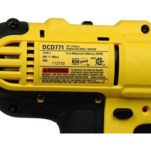 Taladro Inalámbrico Dewalt DCD771B 20V Litio 1/2" 300W