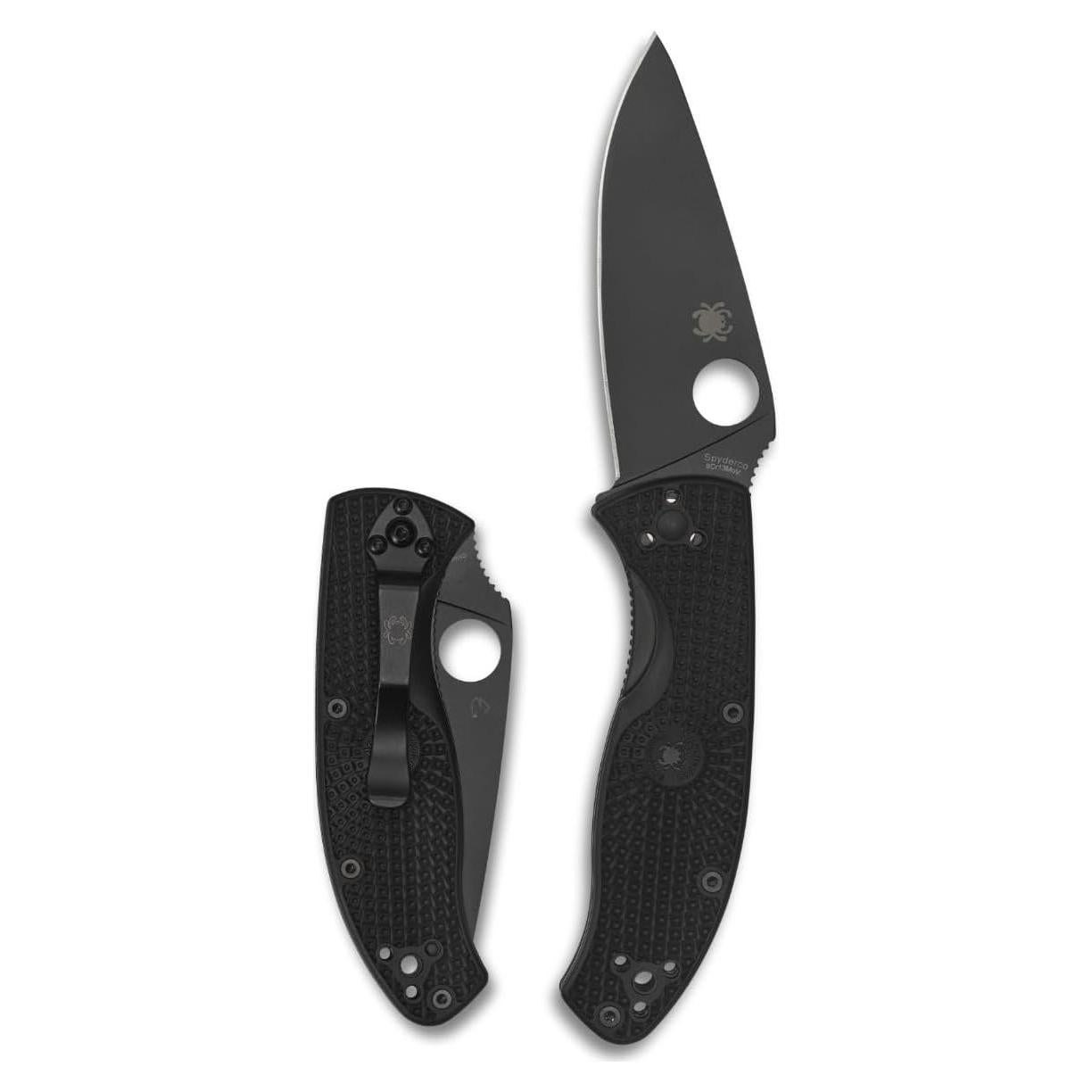 Cuchillo Utilitario Plegable Spyderco Tenacious 8.61 cm Negro