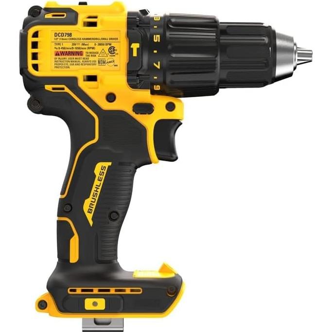 DCD798B 20V MAX Brushless 1/2 in. Cordless Hammer Drill Driver (Tool Only)