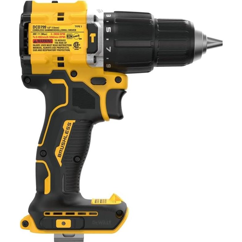 Taladro de Percusión Inalámbrico DEWALT DCD799B 20V Compacto