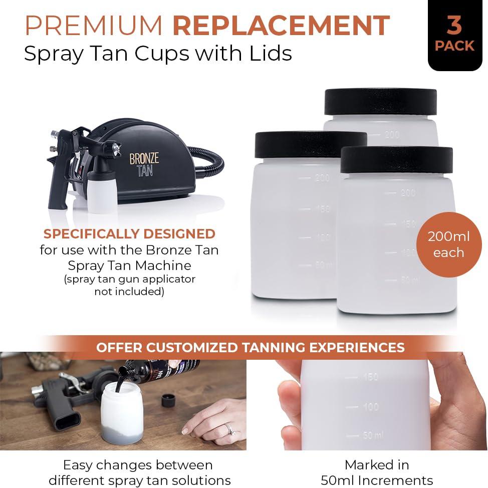 Tazas de Reemplazo Bronze Tan 200ml Paquete de 3
