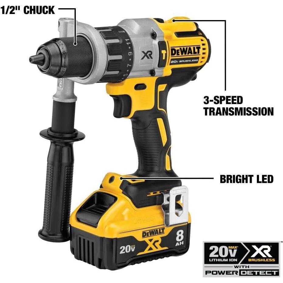 Taladro de Percusión DEWALT 20V MAX XR DCD998B 1,27 cm
