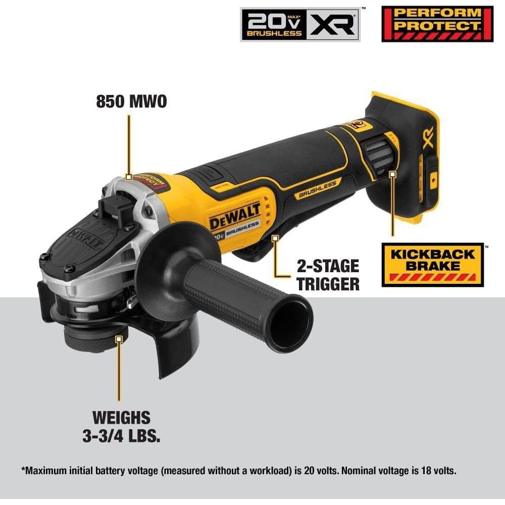 DEWALT Kit Taladro y Amoladora 20V MAX 2 Baterías DCK231E2