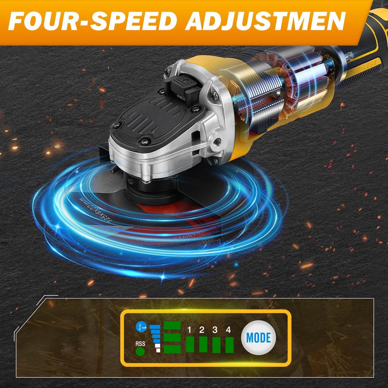 Amoladora Angular Inalámbrica BellaDimora 20V 4-1/2" 7200 RPM