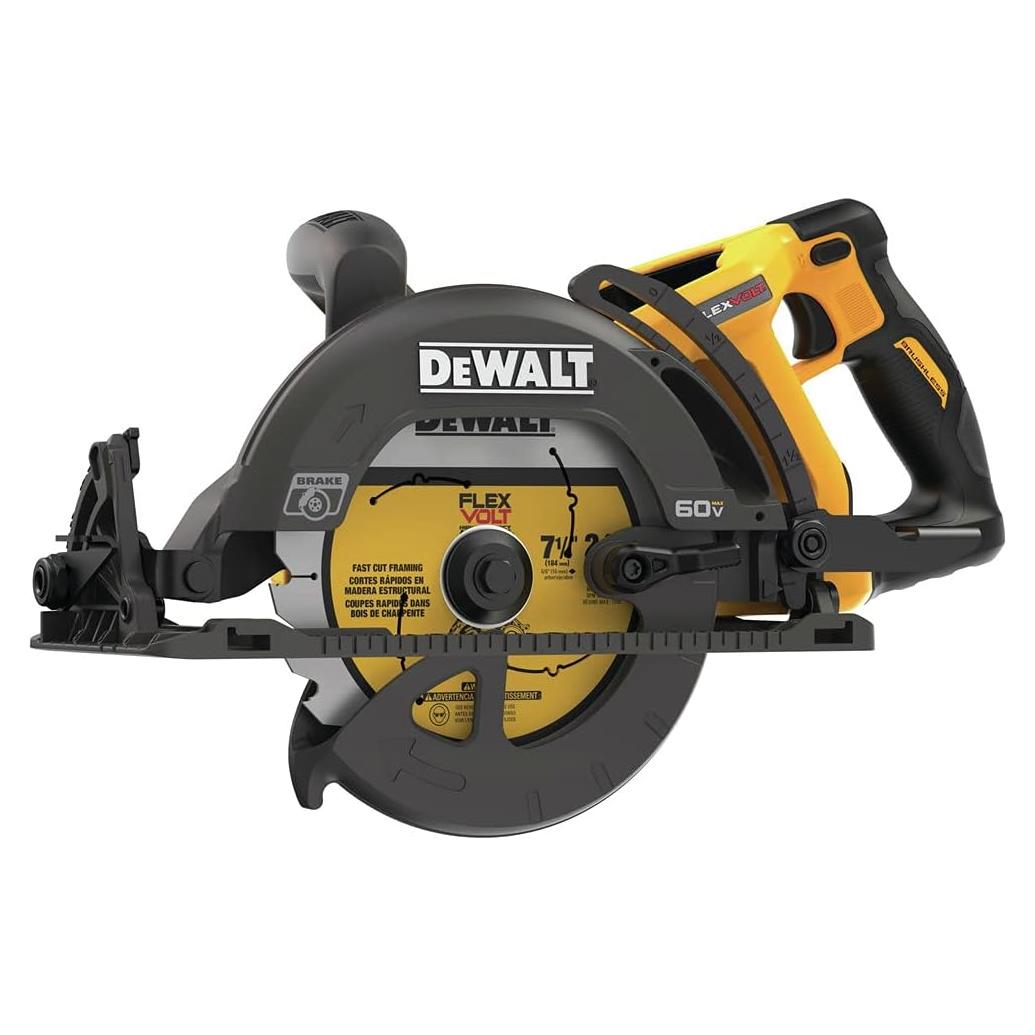 Sierra Circular DEWALT FLEXVOLT 60V MAX 7-1/4" para Estructuras
