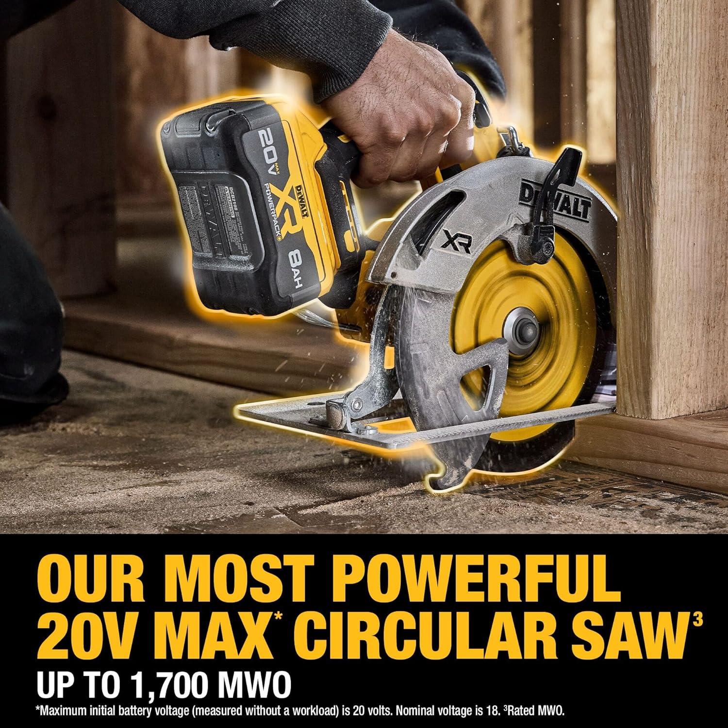 Sierra Circular Inalámbrica DEWALT 20V MAX XR 7-1/4" con Batería
