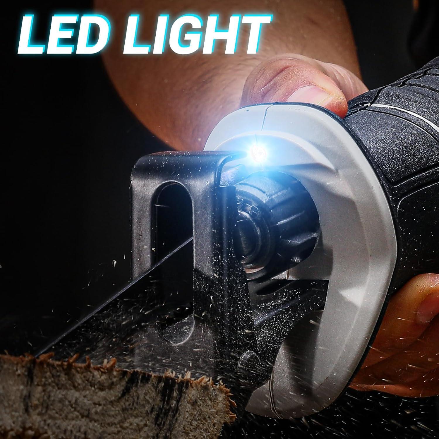 Sierra Recíproca Inalámbrica DEKOPRO 20V con Batería y Cargador