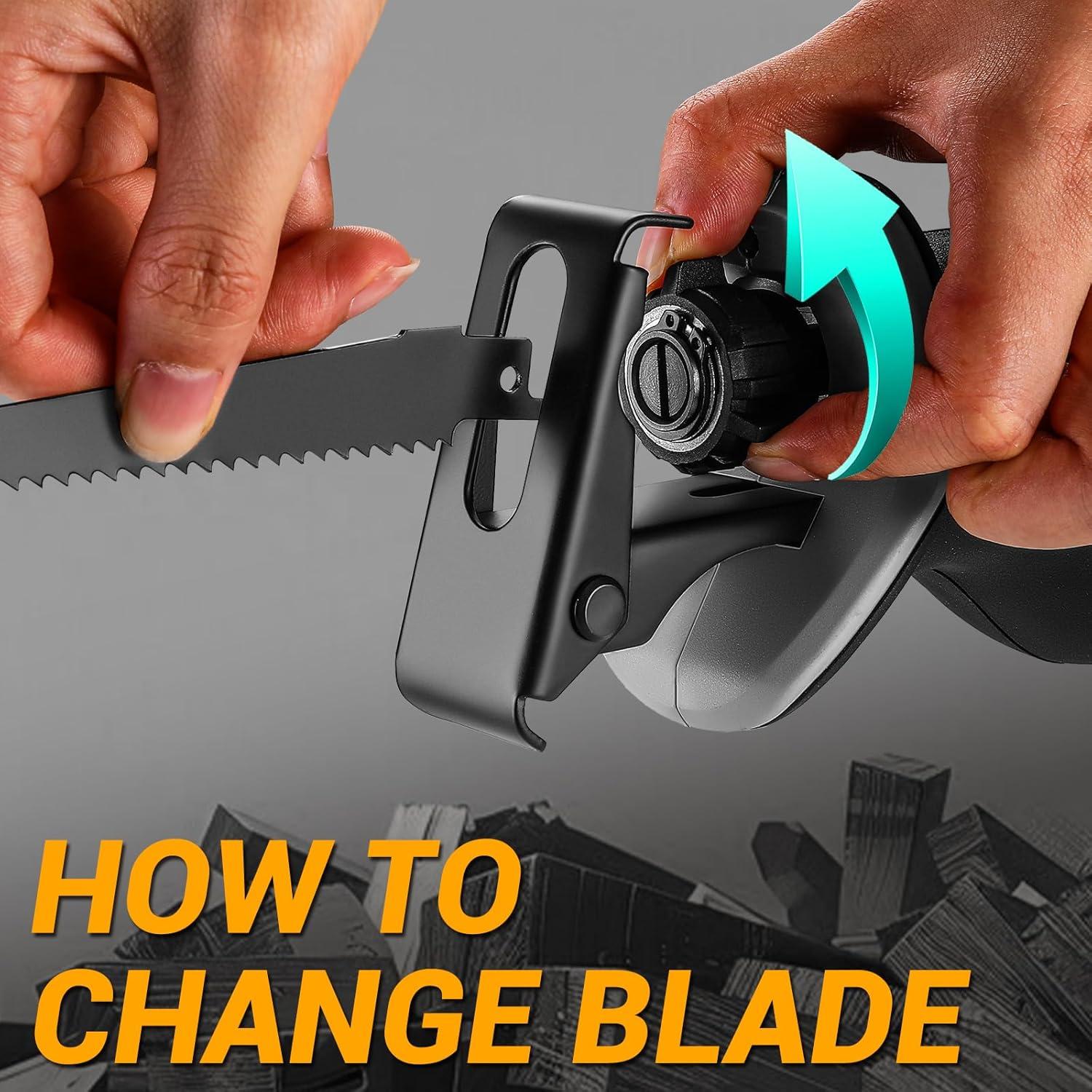 Sierra Recíproca Inalámbrica DEKOPRO 20V con Batería y Cargador